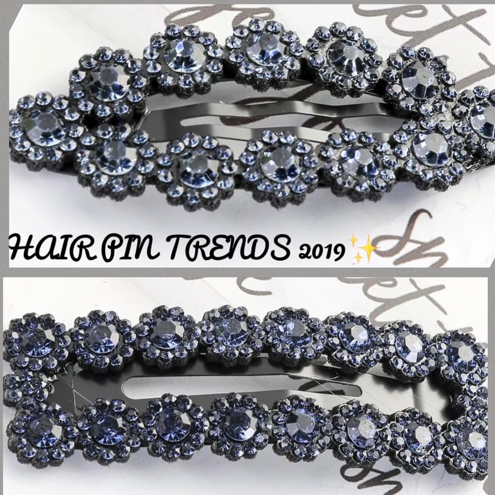 GIFT MOTHER’S DAY SEXY HAIR CLIP BLACK WITH NAVY - Picture 3 of 8